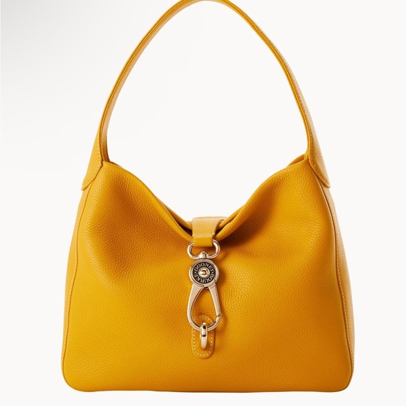 Dooney & Bourke Mustard Yellow Leather Shoulder Bag - Picture 7 of 11